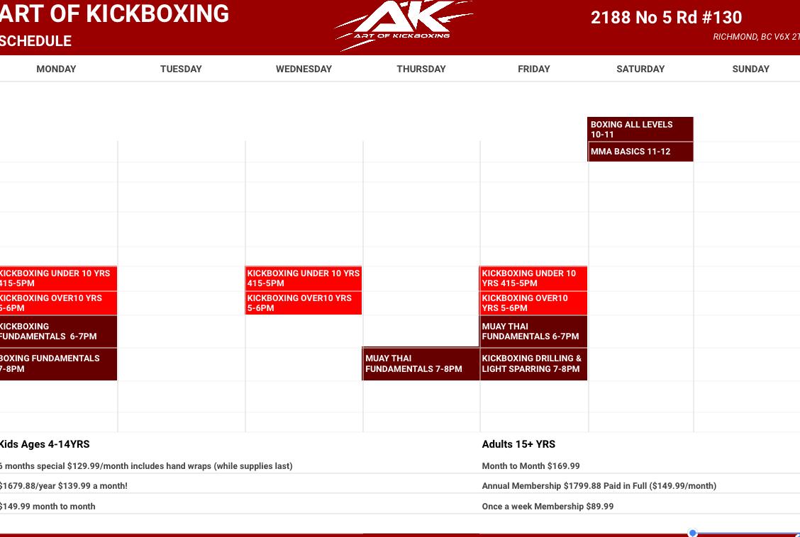 kickboxing-mma-class-schedule