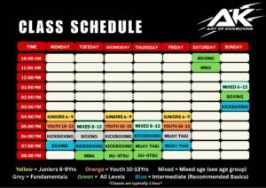CLASS SCHEDULE